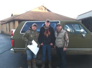 OdenWoodsWaters2 | My Pulse News Two Senior members of the Oden Woods and Waters Club were invited to join an Eastern Arkansas duck hunt by the SBYL Sorry'Bout Your Luck) Duck Camp in De Vall's Bluff, Arkansas. Long-time friends and supporters of Oden High School, Rick and Chris Harrell donated top notch accommodations and hunting guide services to three fortunate Montgomery County hunters. Pictured from left to right are Billy Joe Damazio, Travis Gray, and OWWC Sponsor William Edwards.