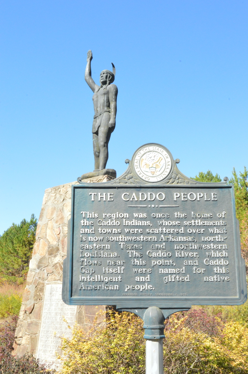 Caddo Indian memorial statue at Caddo Gap Arkansas Photo by Ethan Nahté